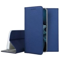 Telefontok Honor 20 / Huawei nova 5T - kék mágneses szilikon keretes könyvtok-1