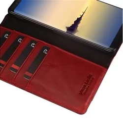 Telefontok Pierre Cardin Kihajtható Valódi Bőr Tok Samsung Galaxy Note 8 - Piros (8719273140949)-1