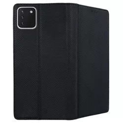 Telefontok Samsung Galaxy S10 Lite - fekete mágneses szilikon keretes könyvtok-2