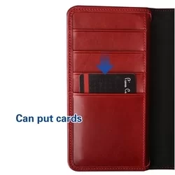 Telefontok Pierre Cardin Kihajtható Valódi Bőr Tok Galaxy S8 Plus - Piros (8719273144565)-2
