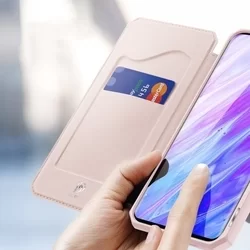Telefontok Samsung Galaxy A51 - Dux Ducis Skin X pink flipcover tok-2