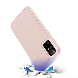 Telefontok Samsung Galaxy A51 - Dux Ducis Skin X pink flipcover tok-3