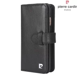 Telefontok Pierre Cardin Kihajtható Valódi Bőr Tok IPhone 7 Plus / 8 Plus - Fekete (8719273206126)-1