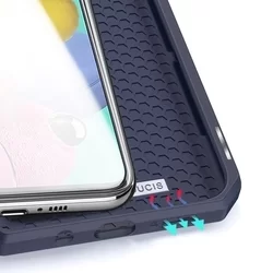 Telefontok Samsung Galaxy A51 - Dux Ducis Skin X kék flipcover tok-2