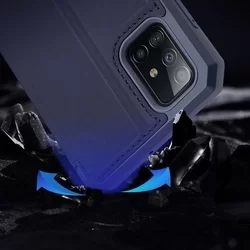 Telefontok Samsung Galaxy A51 - Dux Ducis Skin X kék flipcover tok-5