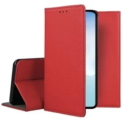 Telefontok Samsung Galaxy Note10 Lite - piros mágneses szilikon keretes könyvtok-1