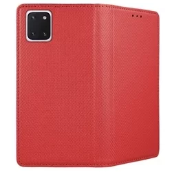 Telefontok Samsung Galaxy Note10 Lite - piros mágneses szilikon keretes könyvtok-3