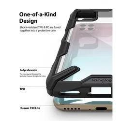 Telefontok Huawei P40 Lite - Ringke Fusion X türkiz ütésálló tok-5