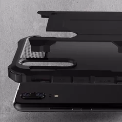 Telefontok Huawei P20 - Forcell Defender II fekete ütésálló hátlap tok-2