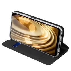 Telefontok Huawei P40 Lite - Dux Ducis fekete flipcover tok-8