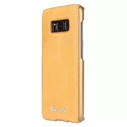 Telefontok Samsung Galaxy S8 -Pierre Cardin Valódi Bőr Tok Sárga (8719273133712)-1