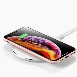 Telefontok iPhone 7 / 8 / SE 2020 - matt púder pink szilikon tok -1