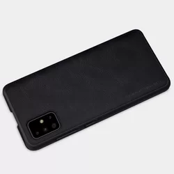 Telefontok Samsung Galaxy A51 - Nillkin Qin Kihajtható bőr tok fekete-1