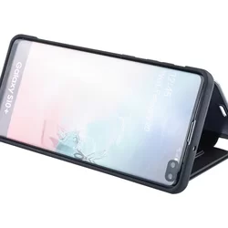 Telefontok Samsung Galaxy S10+ (S10 Plus) - Clear View Tok Fekete-1