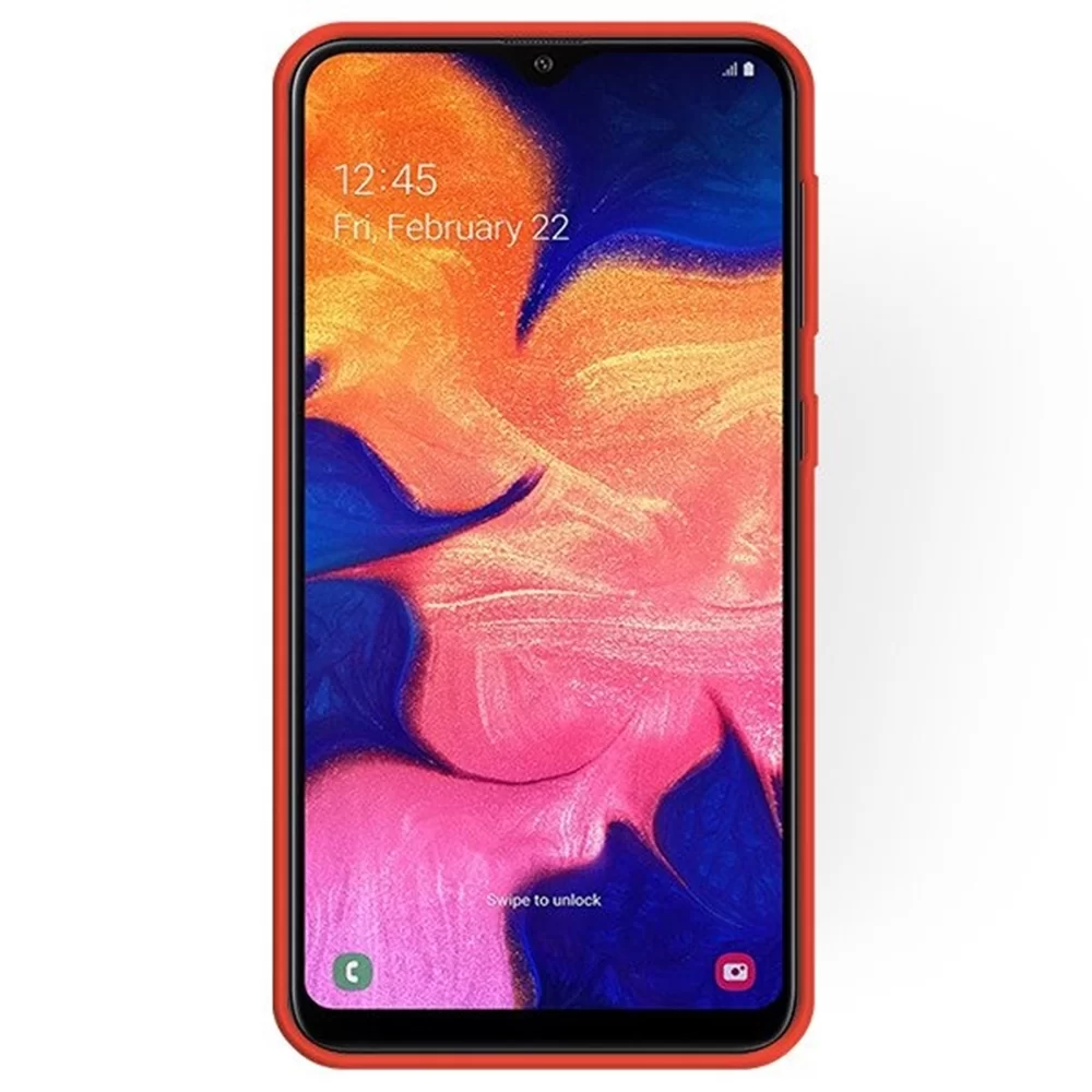 Telefontok Samsung Galaxy A10 - piros szilikon tok-1