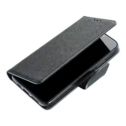 Telefontok Huawei P40 Pro - FANCY fekete szilikon keretes könyvtok-1