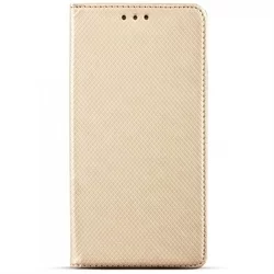 Telefontok Samsung Galaxy S7 Edge G935 - arany mágneses szilikon keretes könyvtok-1