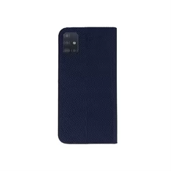 Telefontok Samsung Galaxy A51 - Senseo kék mágneses szilikon keretes könyvtok-3