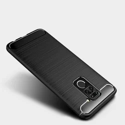 Telefontok Xiaomi Redmi Note 9 / Xiaomi Redmi 10X 4G - Carbon Fiber fekete szilikon tok-2
