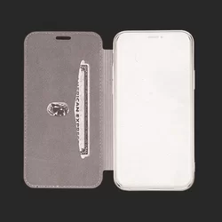Telefontok iPhone 7 / 8 / SE 2020 - ezüst-átlátszó könyvtok-2