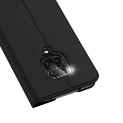 Telefontok Xiaomi Redmi Note 9S - Dux Ducis fekete flipcover tok-1