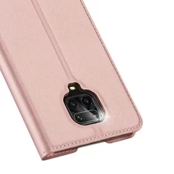 Telefontok Xiaomi Redmi Note 9S - Dux Ducis rose gold flipcover tok-5