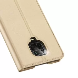 Telefontok Xiaomi Redmi Note 9S - Dux Ducis arany flipcover tok-2