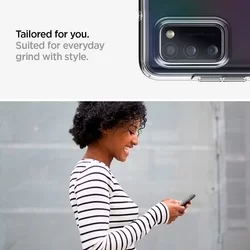 Telefontok Samsung Galaxy A41 - SPIGEN Crystal Clear Átlátszó tok-10