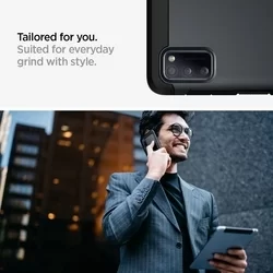 Telefontok Samsung Galaxy A41 - SPIGEN TOUGH ARMOR fekete tok-5
