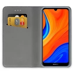 Telefontok Huawei Y6s 2019 / Honor 8A - piros mágneses szilikon keretes könyvtok-1