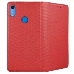 Telefontok Huawei Y6s 2019 / Honor 8A - piros mágneses szilikon keretes könyvtok-2