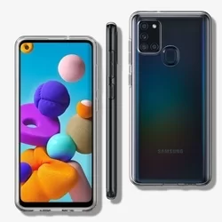 Telefontok Samsung Galaxy A21S - SPIGEN LIQUID CRYSTAL CRYSTAL CLEAR TOK-7