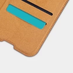 Telefontok Xiaomi Redmi Note 9 Pro Max - Nillkin Qin Kihajtható bőr tok barna-2