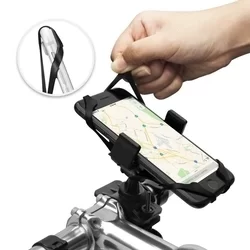 Biciklis tartó: SPIGEN A250 - Univerzális bicikli kormányra szerelhető, 360 fokban elfordítható fekete telefon tartó-3