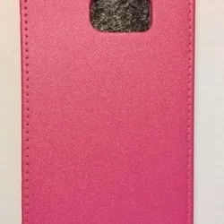 Telefontok Samsung G928 Galaxy S6 Edge Plus - pink rózsaszín szilikon keretes vékony flip tok-1