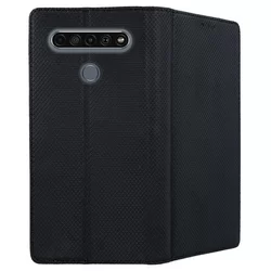 Telefontok LG K61 - fekete mágneses szilikon keretes könyvtok-3