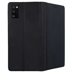 Telefontok Samsung Galaxy A41 - fekete mágneses szilikon keretes könyvtok-2