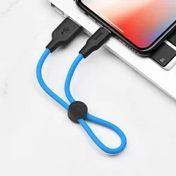 Kábel: HOCO Plus X21 - iPhone (Lightning) kék adatkábel 1m, 2,4A-2
