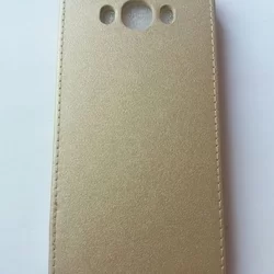 Telefontok Samsung J710F Galaxy J7 2016 - arany szilikon keretes flip tok-1