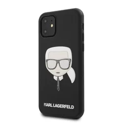 Telefontok iPhone 11 - Karl Lagerfeld Kemény Tok - Fekete Embossed Glitter-2