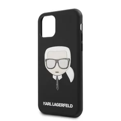 Telefontok iPhone 11 - Karl Lagerfeld Kemény Tok - Fekete Embossed Glitter-3