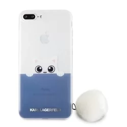 Telefontok iPhone 7 Plus / 8 Plus - Karl Lagerfeld Kék Macskás Kemény Tok-1