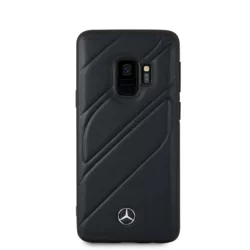 Telefontok Mercedes-Benz Kihajtható Tok Samsung Galaxy S9 - Navy (3700740428917)-1