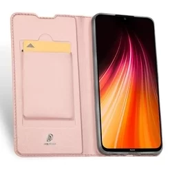 Telefontok Xiaomi Redmi Note 8T - Dux Ducis rosegold flipcover tok-3