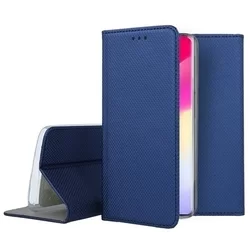 Telefontok Xiaomi Mi Note 10 Lite - kék mágneses szilikon keretes könyvtok-3