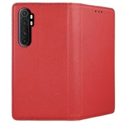 Telefontok Xiaomi Mi Note 10 Lite - piros mágneses szilikon keretes könyvtok-2