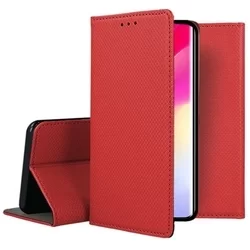 Telefontok Xiaomi Mi Note 10 Lite - piros mágneses szilikon keretes könyvtok-3