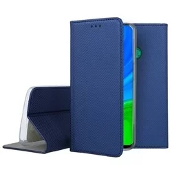Telefontok Huawei P Smart 2020 - kék mágneses szilikon keretes könyvtok-2