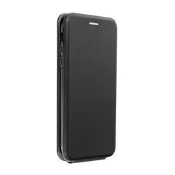 Telefontok Huawei Y6p - Lefelé nyíló mágneses Elegance Flexi Fliptok fekete-1