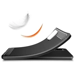 Telefontok Samsung Galaxy A31 - Forcell Carbon fekete szilikon hátlaptok-1